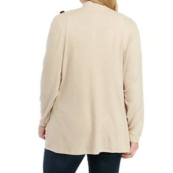 Plus Size Dreamsoft Waffle Wrap Sweater - Picture 2 of 4